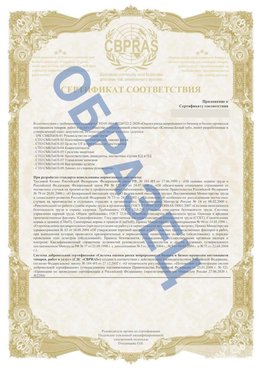 Образец Приложение к СТО 01.064.00220722.2-2020 Пушкино Сертификат СТО 01.064.00220722.2-2020 